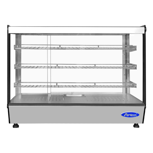 Atosa CHDS-71 35" Square Glass Countertop Heated Display Case - 7.1 Cu. Ft.
