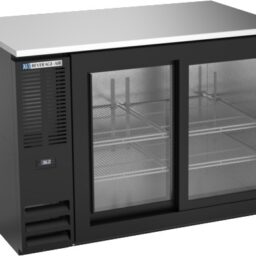 Beverage Air BB48HC-GS-B 48" Back Bar Refrigerator w/ 2 Sliding Glass Doors, Black