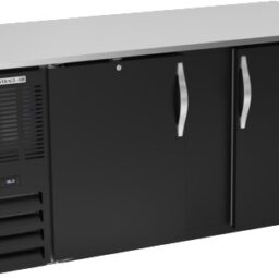 Beverage Air BB68HC-B 69" Bar Refrigerator w/ 2 Swinging Solid Doors, Black