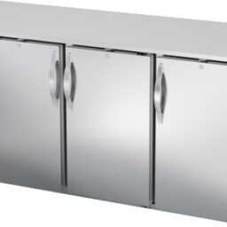 Beverage Air BB72HC-S 72" Stainless Steel Back Bar w/ 3 Solid Swing Doors