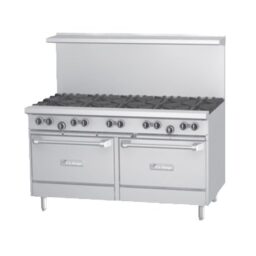 US Range U60-10RR 60" Gas 10-Burner Range With 2 Standard Ovens - 396,000 BTU